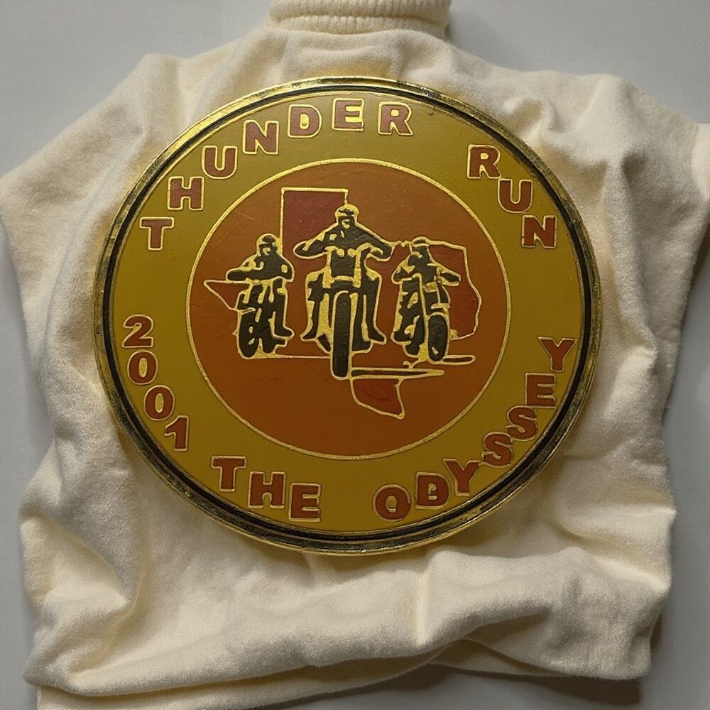 Thunder Run 2001 “The Odyssey” Motorcycle Rally Event Enamel Pin